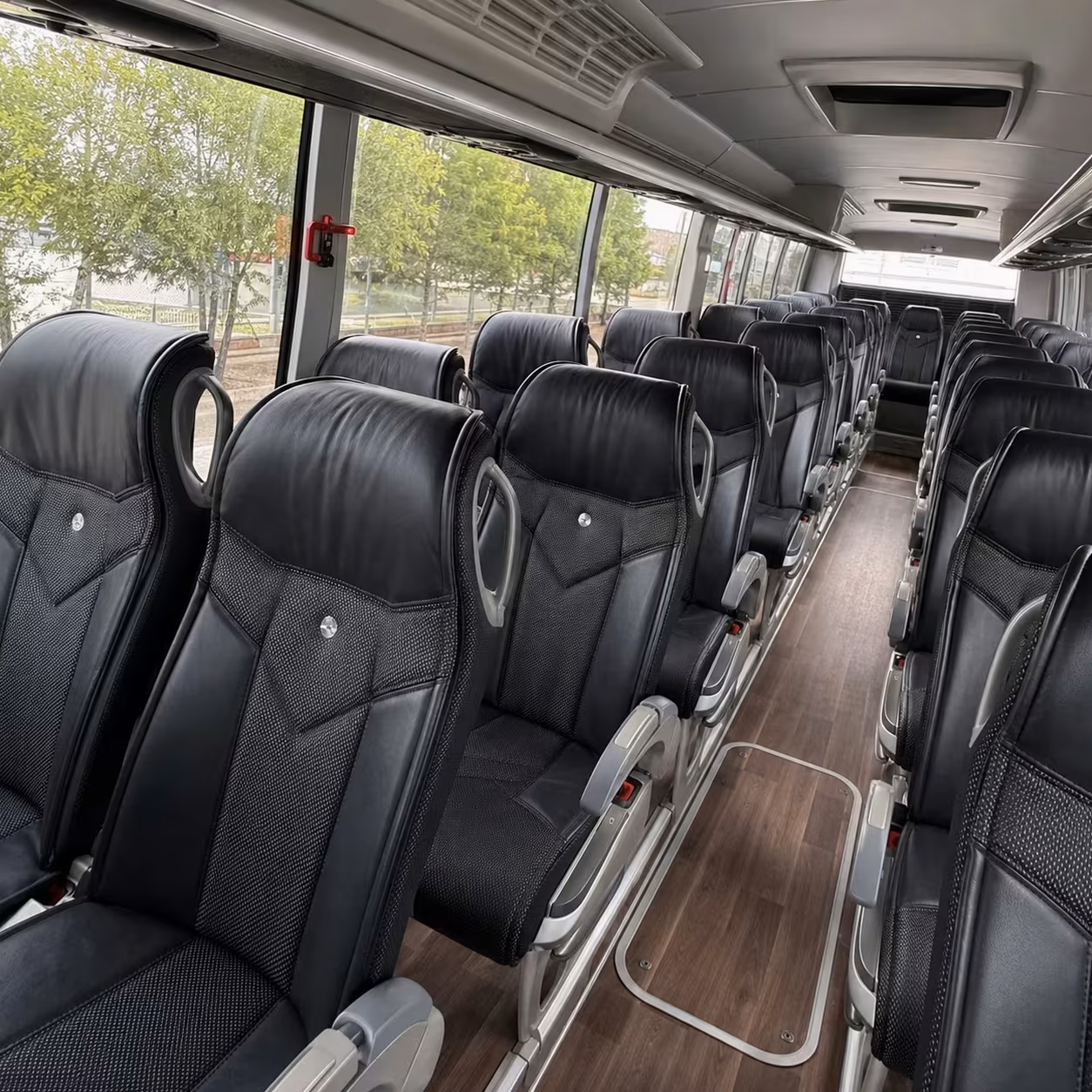 buffalo charter bus rental interior